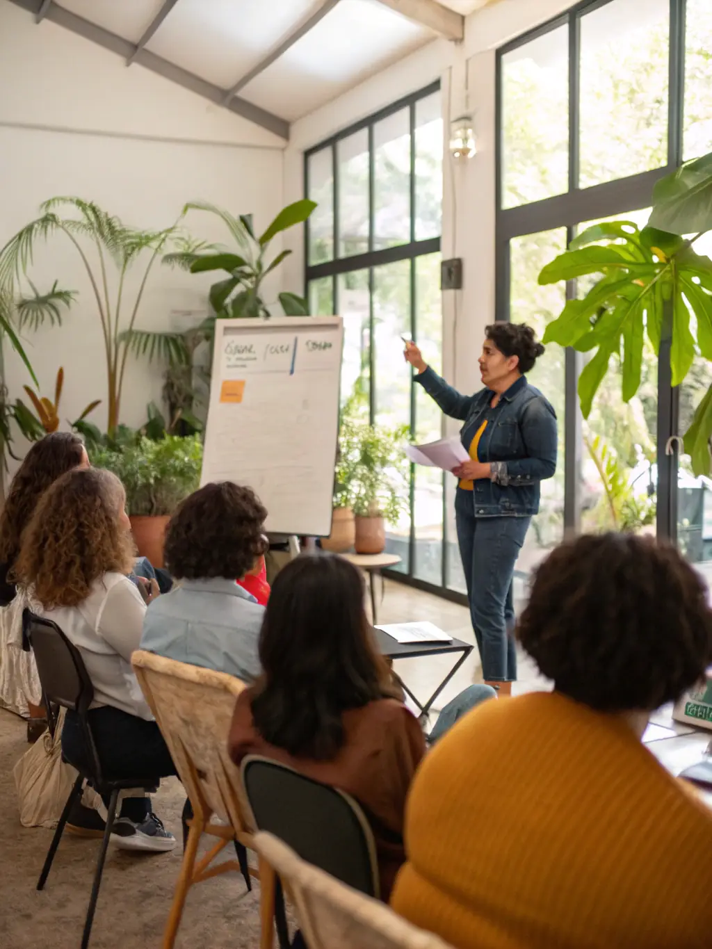 A picture of participants attending a LUNE RM seminar on sustainable design practices, highlighting the company's commitment to environmental responsibility.